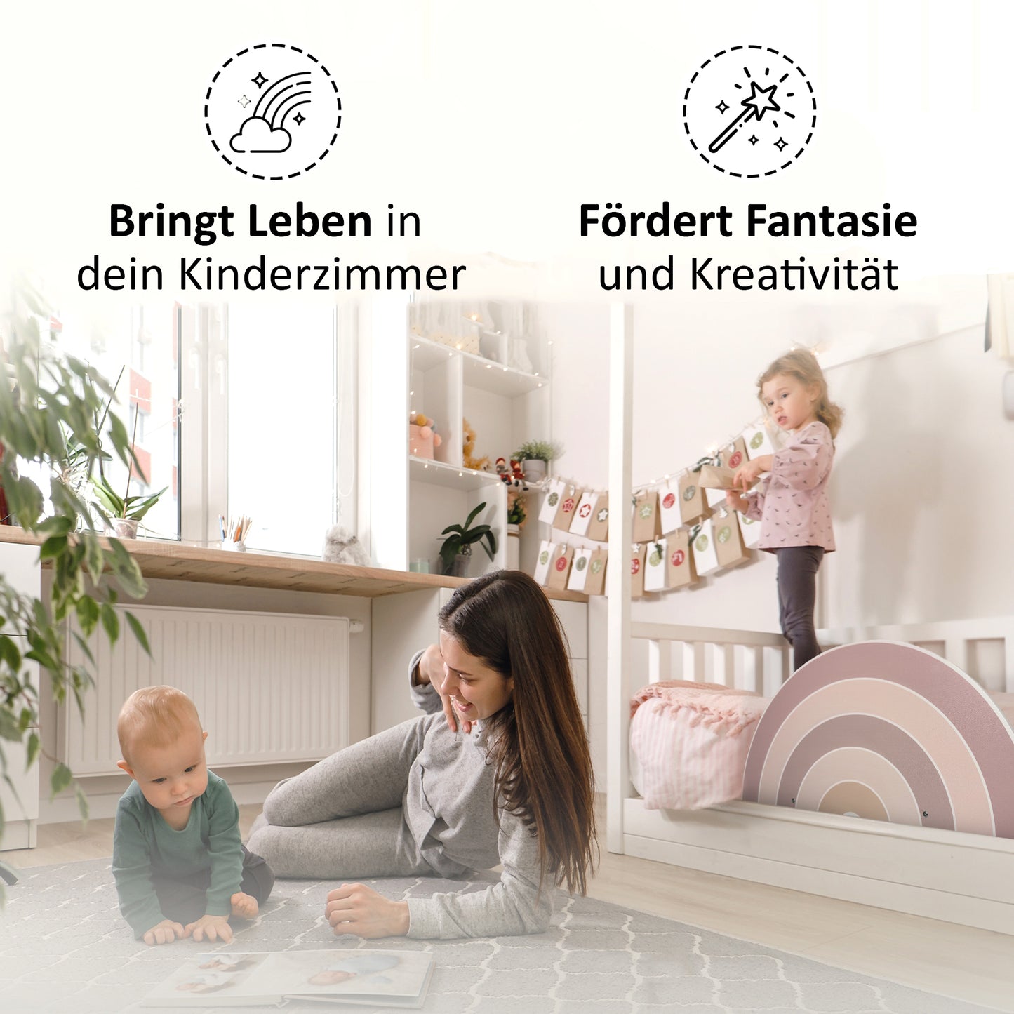 Bettgitter fördert Fantasie und Sicherheit im Kinderzimmer – ideal zum Spielen und Träumen.
