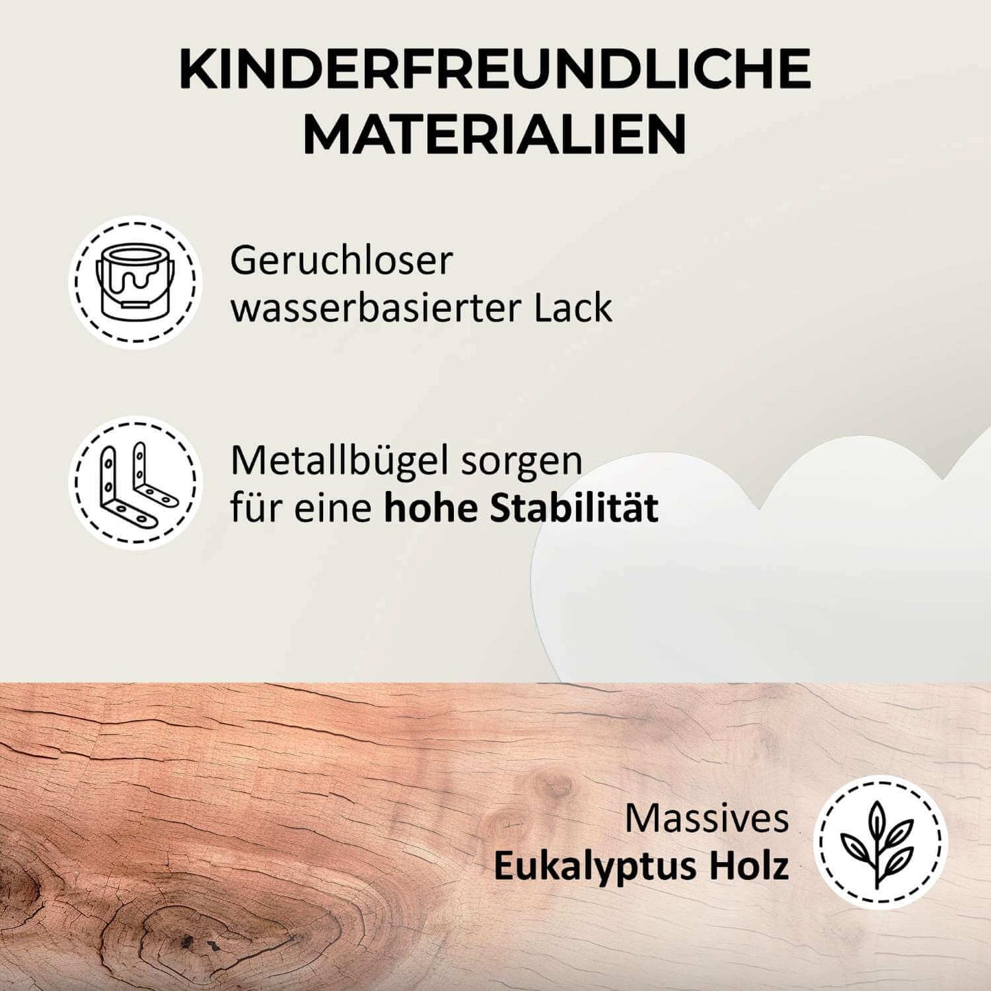 Kinderfreundliches Bettgitter aus massivem Eukalyptusholz – geruchsneutraler Lack und hohe Stabilität