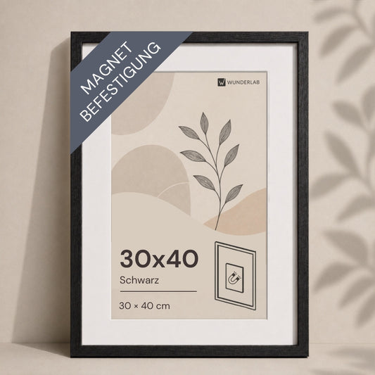 Magnetischer Bilderrahmen 30x40cm - Schwarz