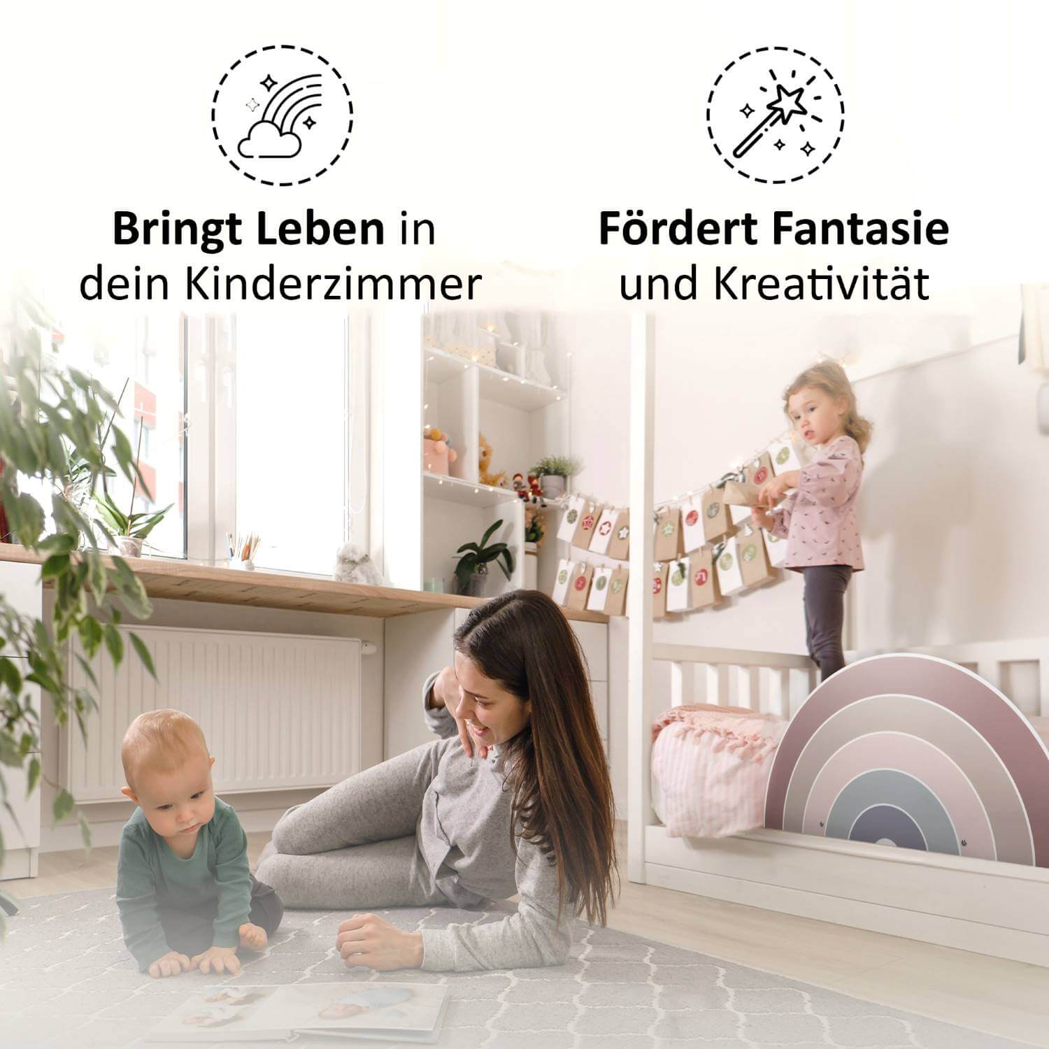 Remy Regenbogen-Rausfallschutz – schafft eine sichere, kreative Umgebung im Kinderzimmer