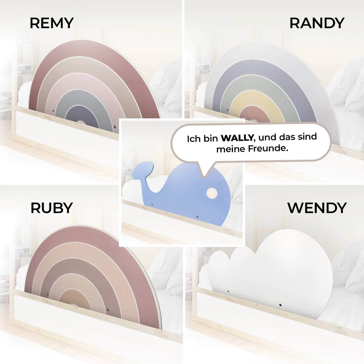 Wally Wal und seine Freunde – stilvolle Rausfallschutz-Varianten fürs moderne Kinderzimmer